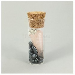 Flacon déchargeur de pendule avec pendule quartz rose