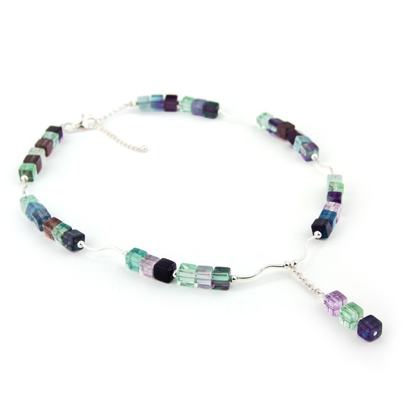 Collier fluorite et argent