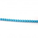 Perle turquoise reconstituée ronde 4 mm, 1 fil