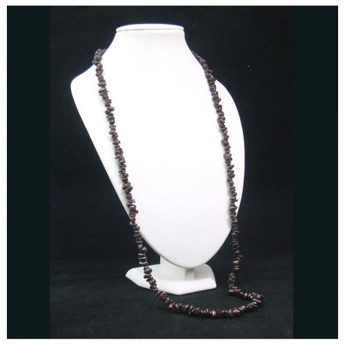 Collier baroque grenat 90 cm