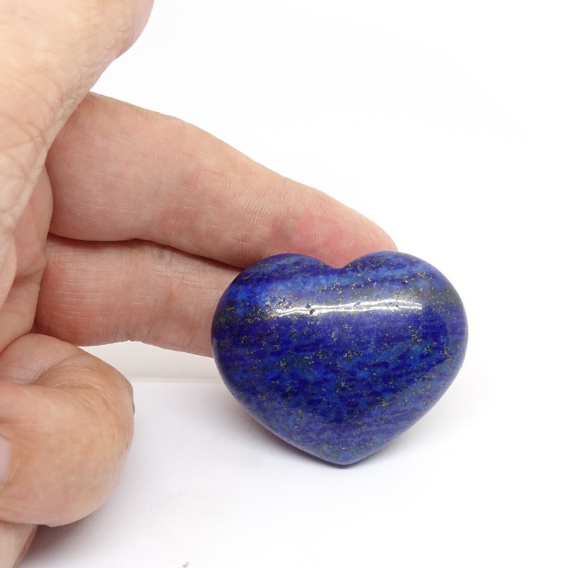 Coeur bombé en lapis lazuli 35 mm