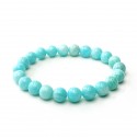 Bracelet amazonite 8 mm sur élastique