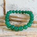 Bracelet extensible agate verte 8 mm