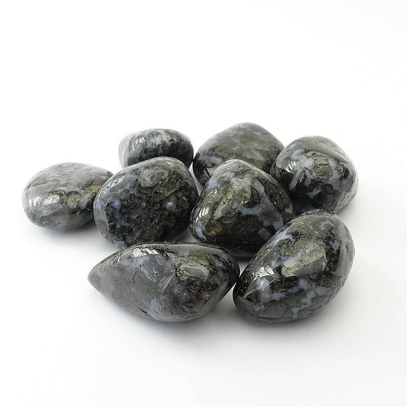 Galet en gabbro merlinite