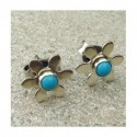 Boucles d'oreilles en turquoise et argent 925