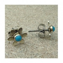 Boucles d&#039;oreilles en turquoise et argent 925