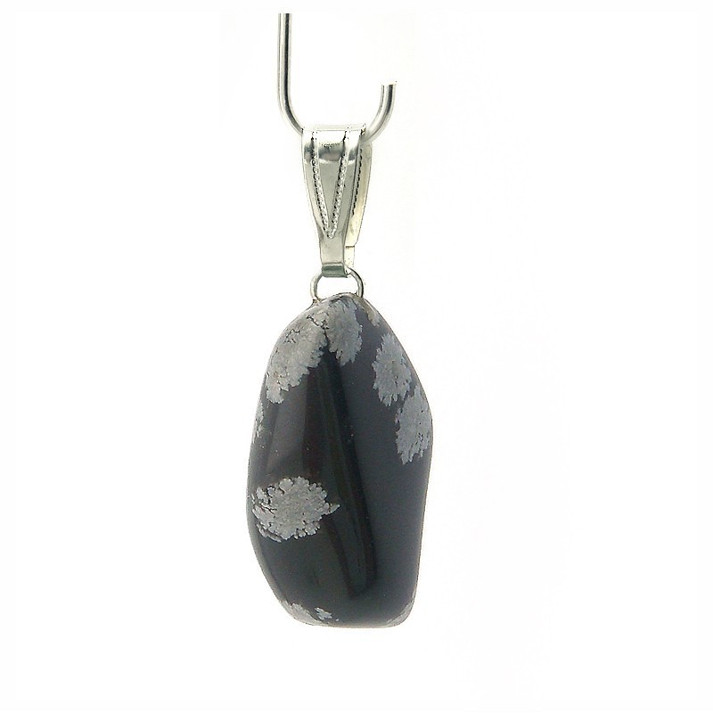 Pendentif obsidienne neige