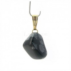 Pendentif obsidienne neige