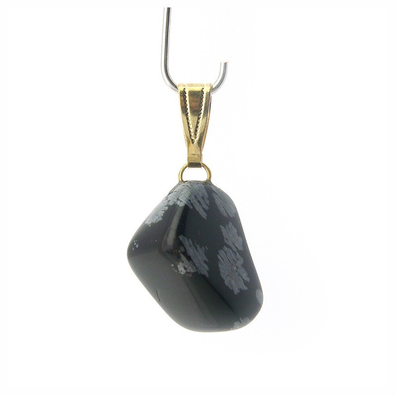 Pendentif obsidienne neige