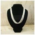 Collier "liquid silver" 50 rangs