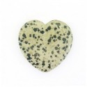 Coeur en jaspe dalmatien