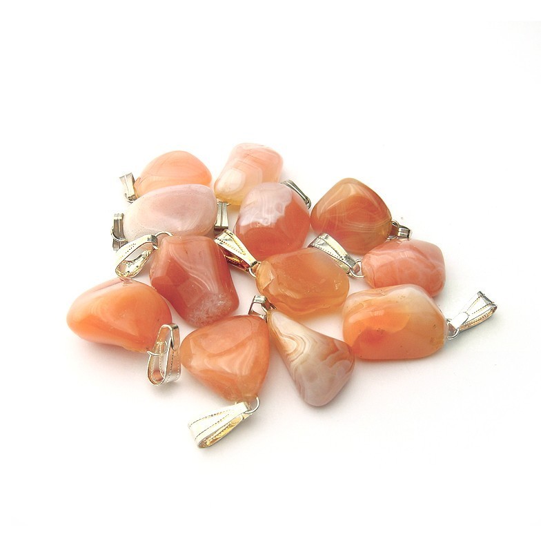 Pendentif agate abricot