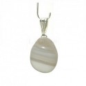 Pendentif agate blanche