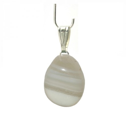 Pendentif agate blanche