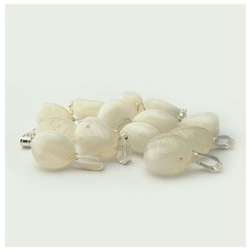 Pendentif agate blanche