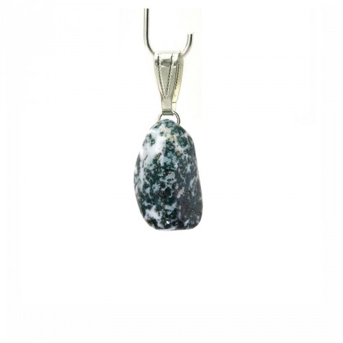 Pendentif agate feuille